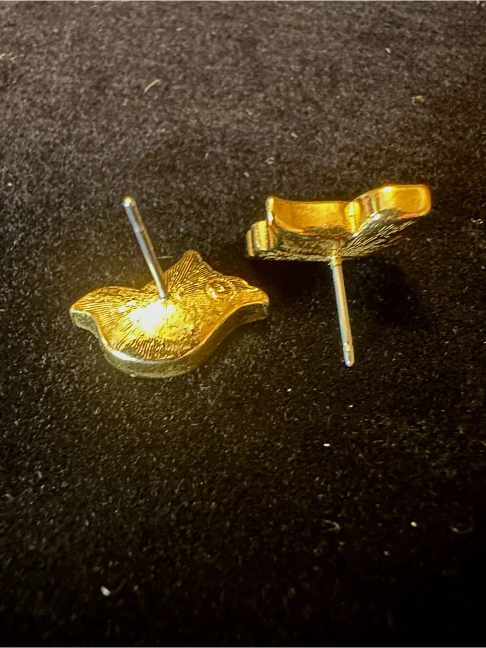 Vintage Avon 1988 Shimmering Dove Yellow Enamel Stud Earrings Rare